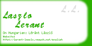 laszlo lerant business card