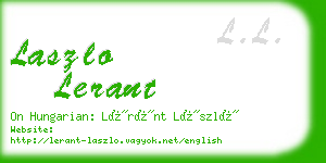 laszlo lerant business card